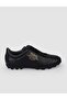 100% Genuine Leather Black Lace-Up Men's Astroturf Field Shoes