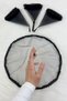 Black Bride Groom Halay Handkerchief, Glass Beads and Pearls, Henna Night Bride Wedding Bridesmaid Promise Engagement