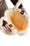 Women's Plush Teddy Shoulder Bag - Soft and Stylish Design - 6