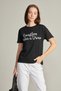 Women's Black Color Embroidery Detailed Short Sleeve T-Shirt - 3