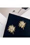 Polar Star Earrings Full Zircon Stone Earrings Double Color - 2