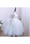 Girls' Pearl Dress with Collar and Bow Newborn Baby Birthday Dress Girl Children's Formal Elegant Princess Dress - 2