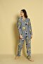 Women's Crew Neck Christmas Special Suede Soft Fabric Long Sleeve Pajamas Set - 8
