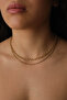 Steel 2-Piece Combination Singapore and Textured Coiled Chain Necklace Minimal Tarnish 45cm - 7