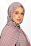 Imported Jacquard Crepe Square Detailed Evening Dress Special Occasion Shawl - New Collections - New Creation - Dark Mink