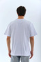Unisex Oversize Plain Crew Neck T-Shirt - White - 2