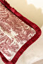 Burgundy Tufted English Peasants Patterned Decorative 43X43Cm Square Throw Pillow Cover - 2