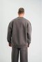 Smoke Colored Crew Neck Long Sleeve Sweatshirt - 4