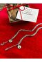 2-Piece Lover Couple Stamp Letter Detailed Stainless Steel Love Bracelet with 2-Piece Marteniçka Gift