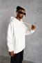    Men's Plain Hooded Sweat - White - 2