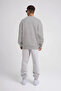 Gray Unisex Three Thread Crew Neck Sweatshirt - 3