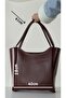 Suni Leather Soft Fabric Sleeve and Shoulder Bag - 8
