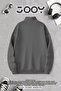 Smoke Grey Half Zip Brooklyn Jc Printed 3 Thread Sweatshirt - 2