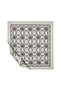 İpekevi Twill Silk Scarf - Seljuk Monogram - Gray Black