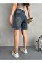 Women's Effect High Waist Bermuda Denim Jeans Shorts - 3