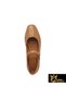 Women's Tan Genuine Leather Shoes 505320101 -1 - 7