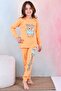 Soft 100% Cotton Natural All Seasons Quality Girl's Pajamas with Teddy Bear - 2