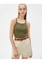 Crop Athlete Basic Thin Strap Piping Detailed