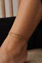 Steel 2-Piece Combination Knitted and Heart Chain Anklet, Non-Tarnishable, 22+4cm - 3