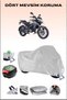 Bajaj Pulsar Ns 200 Abs Rear Bag and Lock Compatible Motorcycle Tarpaulin, Gray, Secure, Waterproof