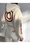 Women's Sleeve Text Detailed Tracksuit Set - 2