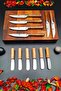 12 Pieces Set 6 Pieces Steak Kitchen Fruit Vegetable Knife and 6 Pieces Butter, Jam, Chocolate Knife Dowry Set - 2