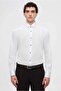 Ds Groom Slim Fit White Plain Cotton Satin Double Cuff Ankle Collar Tuxedo Shirt
