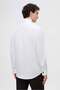 Ds Groom Slim Fit White Plain Cotton Satin Double Cuff Ankle Collar Tuxedo Shirt - 4