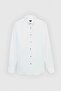 Ds Groom Slim Fit White Plain Cotton Satin Double Cuff Ankle Collar Tuxedo Shirt - 6