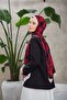 شال ناعم من Nature Fulya باللون الأبيض والأسود 3041-07 - 3