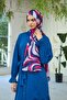 مجموعة Summer Sparkle شال ناعم أزرق داكن وردي 3044-10 - 2