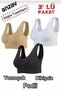 Recovery Firming Padded Bra 3-Piece (Black-White-Honey Color)