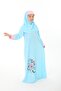 Girl's Prayer Dress Floral Print Sleeve Cuffed