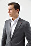 بدلة Ds Damat Slim Fit رمادية اللون من مزيج الصوف السادة - 3