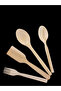 Wooden Spoon Set 4 Pieces Handmade Natural Wooden Spoon Fork Set - 4