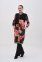 Black Sports Cap Floral Patterned Jacquard-Crepe Comfortable Fit Double Pockets Zippered 36-42 Size 110 cm - 6