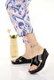 Women's Black Wedge Heel Slipper Daily Slipper Comfortable Lightweight Stylish Young Mother Slipper - 3