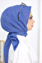 Women's Hijab Practical Bamboo Cashmere Scarf Indigo - 3