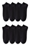 8 Pairs of Super Economical Men's Derby Booties Socks (Black) - 3