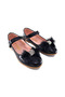 Feather Bow Girls' Ballerina Shoes Patent Leather Children's Shoes Ballerina