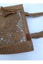 Hand Knitted Paper Thread Women's Shoulder Bag (Color Straw) - 3