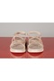 Beige Women's Cross Stone Sandals - 4