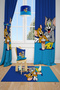 Tom and Jerry Patterned Children's Room Background Curtain 2 Wings Tla-319