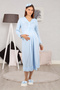 Blue Lace Maternity Nightgown Set with Dress Effortt