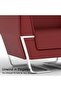 Maroon PU Leatherette Single Seater Sofa, Comfortable Living Room Furniture - 6