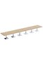 Ristoran 500PE 24-Seater Square Pantry Table Home & Kitchen Organization-Oak,720Cm
