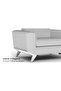 White PU Leatherette Single Seater Sofa, Comfortable Living Room Furniture - 6