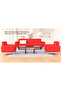 Red PU Leatherette Single Seater Sofa, Comfortable Living Room Furniture - 2