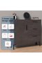 Wooden Chest Drawer with 3 Drawers and 1 Door Storage Shelf Cabinet-Anthracite Jura Slate - 3