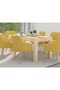 6-Seater Wooden Dining Table for Kitchen, 160cm, Natural Davos Oak Finish - 2